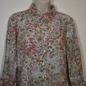 Floral Button Down Top - Christopher & Banks
